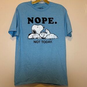 Peanuts Light Blue Snoopy "NOPE. NOT TODAY." Short Sleeve Tee